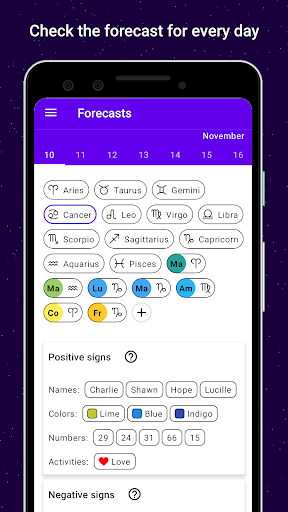 Screenshot of Horoscope