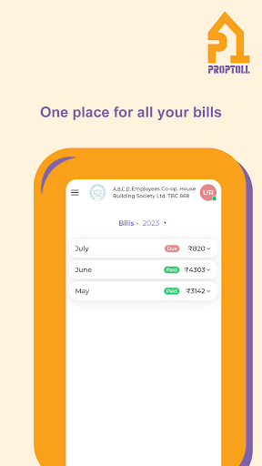 Android application PropToll screenshort