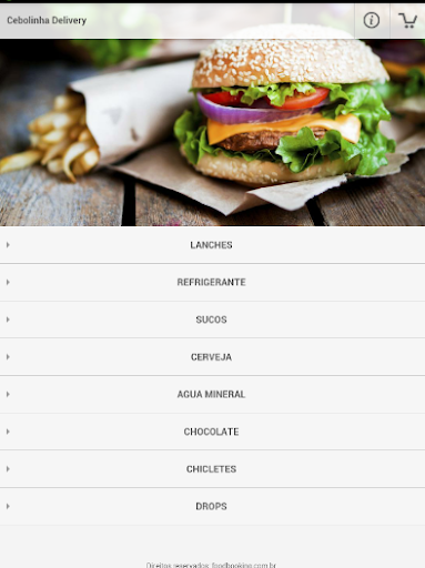 Android application Cebolinha Delivery screenshort