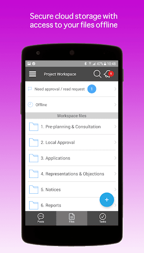 Android application OurWorkspace screenshort