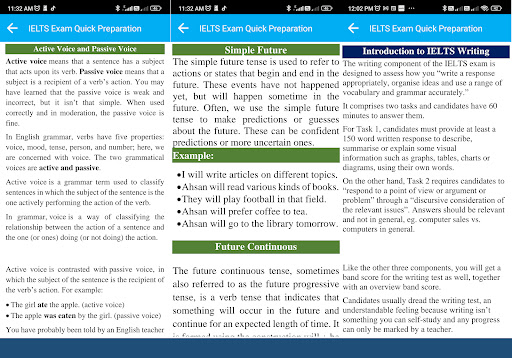 IELTS Exam Quick Preparation Screenshot