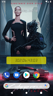 Unofficial Cyberpunk 2077 Countdown Live Wallpaper