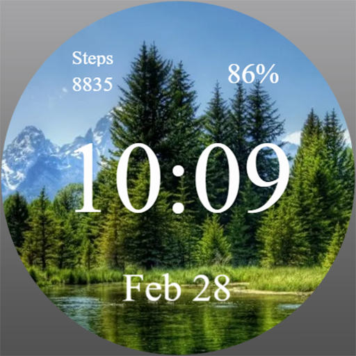 Lake on the edge - Watch Face Download on Windows