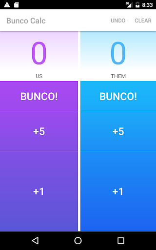 Bunco Calc Screen 2