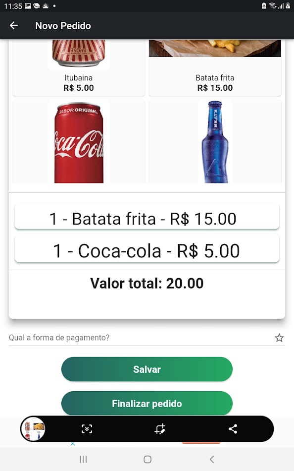#9. Comanda digital (Android) Por: Lucas Waiteman Bastos