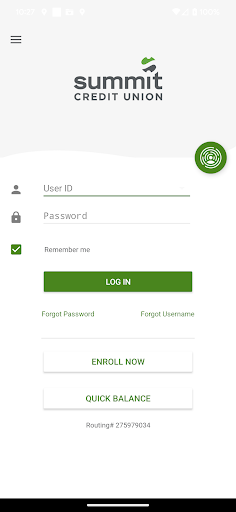 Android application Summit Credit Union Mobile screenshort