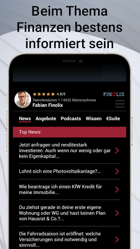 Android application Finolix - Die Finanzenapp screenshort