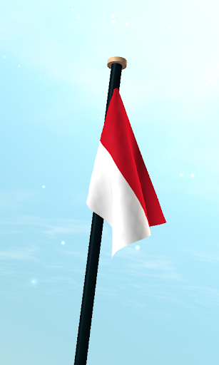 Monaco Flag 3D Live Wallpaper Screen 3