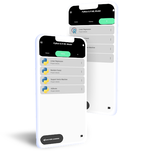 Android application Machine Learning Algorithms screenshort