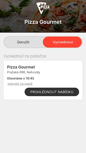 Android application Pizza Gourmet Nehvizdy screenshort