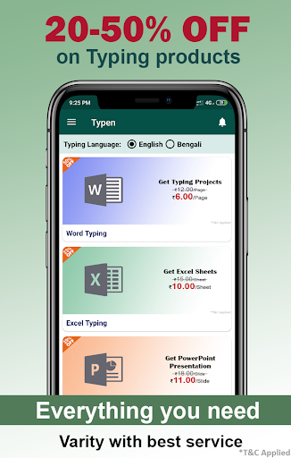 Typen - Online Printing Screen 3