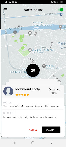 Android application TipRyde Driver screenshort