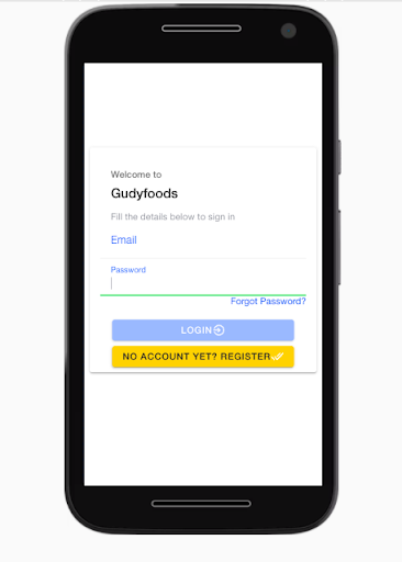 Android application UPY screenshort