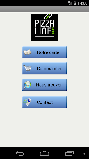 Android application Pizza Line screenshort