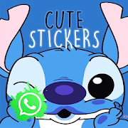 Blue Cart00n Stitch&Lil0 Stickers - WAStickersApps