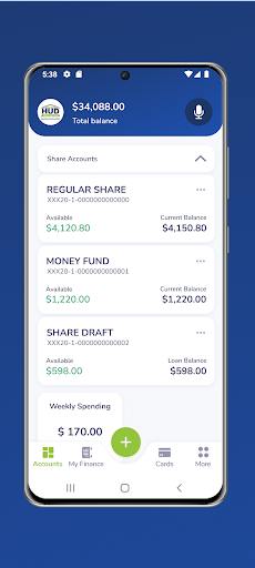 HUD FCU Mobile App Screen 2