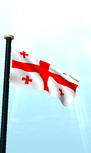 Georgia Flag 3D Live Wallpaper Screen 2