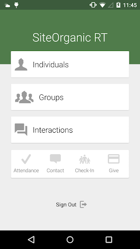 Android application RealTime by SiteOrganic screenshort