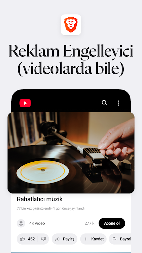 Brave Hızlı Web Tarayıcı, VPN ekran görüntüsü