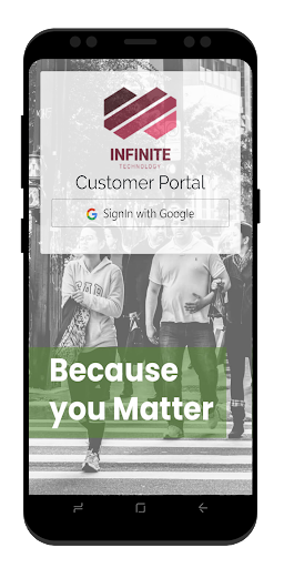 Android application Infinite Customer App screenshort