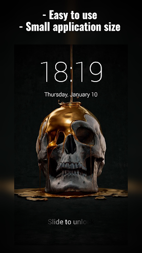 Android application Skull Lock Screen & Wallpapers screenshort