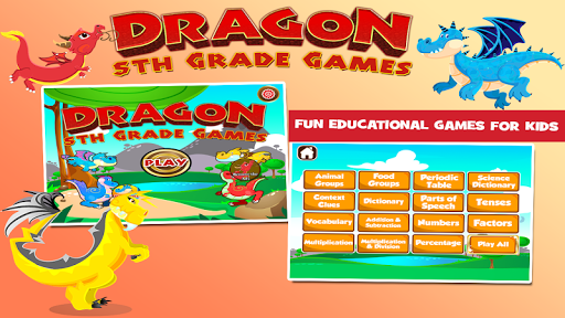 Android application 5th Grade Education Games screenshort