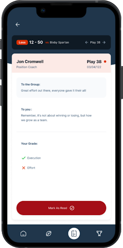 Wardbord Athlete App Screen 3