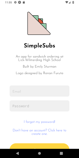 Android application SimpleSubs screenshort