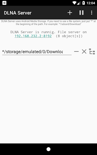DLNAServer Screen 3