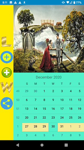Wallie Calendar Screen 3