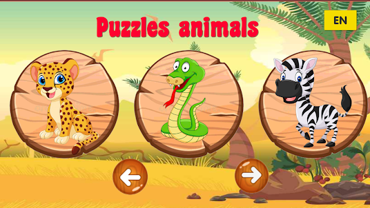 Puzzle animals for kids
