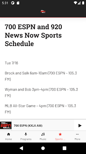 700 ESPN (KXLX AM) Screenshot 3 - AppWisp.com