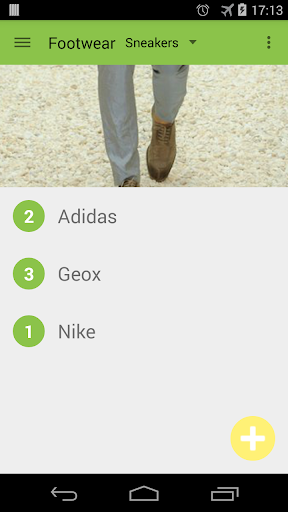 Android application Just my Size screenshort