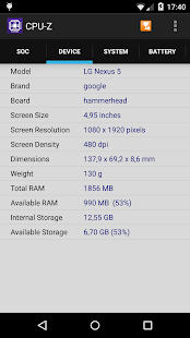 CPU-Z Schermata