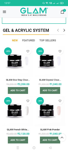 Android application GLAM India's #1 Nails Brand screenshort