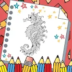 Cover Image of डाउनलोड Sea Horse Mandala Coloring App  APK