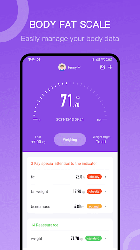 Android application Scalefit screenshort