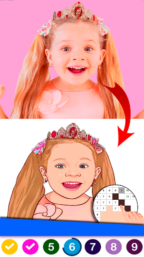 Diana and Roma Games Coloring Screen 3