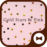 Cute Wallpaper Gold Stars & Pink Theme icon
