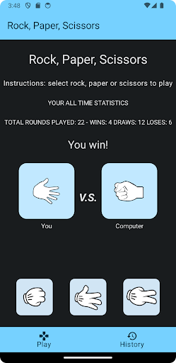 Rock Paper Scissors Screen 3