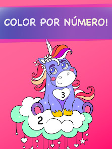 Screenshot 3 Unicornio arcoíris por número android