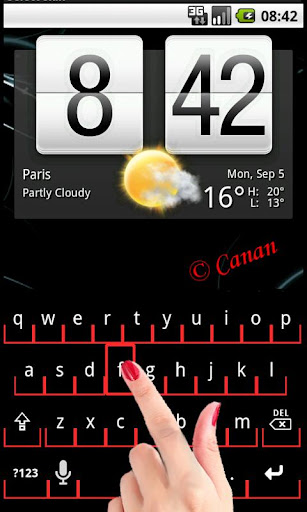 KB Skin : DarkRed Screen 3
