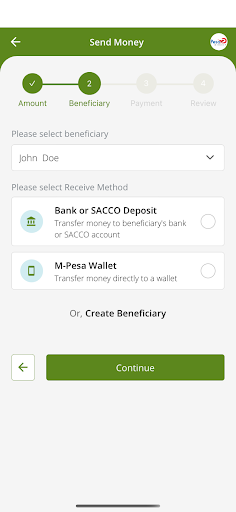 PesaDirect Screen 2