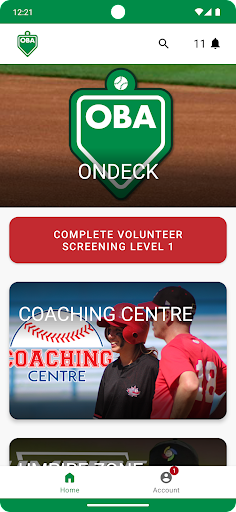 Android application Baseball Ontario ONDeck screenshort