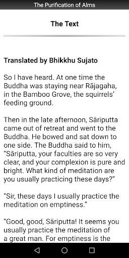 The Purification of Alms Sutta Screen 2