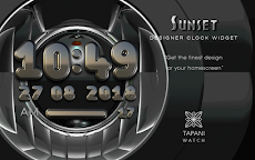 SUNSET Digital Clock Widget orangeのおすすめ画像3