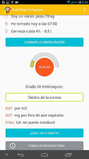 Vista previa de la aplicación