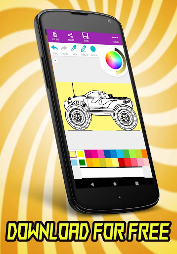 download monster truck coloring pages free for android