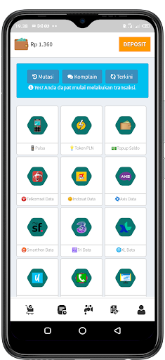 Android application Konter Pulsa Indonesia - Lite screenshort