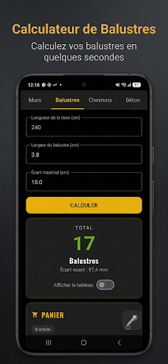 VibeCalc Calculateur Chantier Capture d'Écran de l'Application Android 5